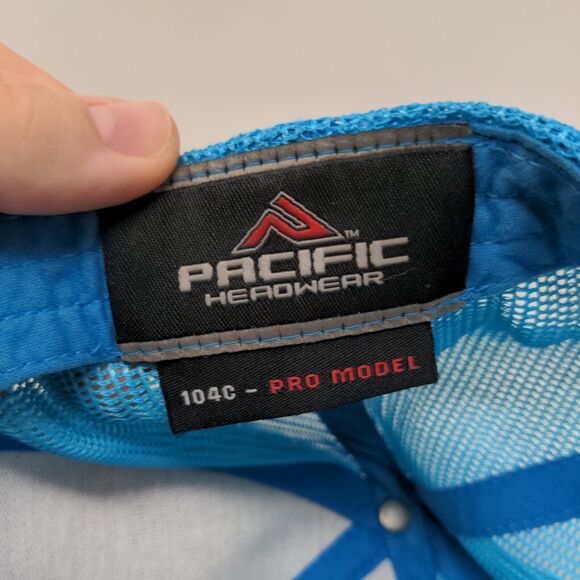 Pacific Snapback Mesh Back Trucker Hat Multi One Size Embroidered Fish - Picture 8 of 9